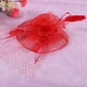 thumbnail image 5 of Sombrero de novia Ticfox velo de gasa nupcial boda jaula de pájaros tocado pluma pelo accesorio Rojo 60_x_180_cm, 5 of 8