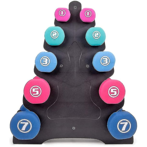 Soporte para mancuernas, triángulo y hoja grande Almacenamiento de pesas con mancuernas de 5 niveles Soporte de torre de peso de mano multinivel para gimnasio en casa Entrenamiento Oficina Fitness