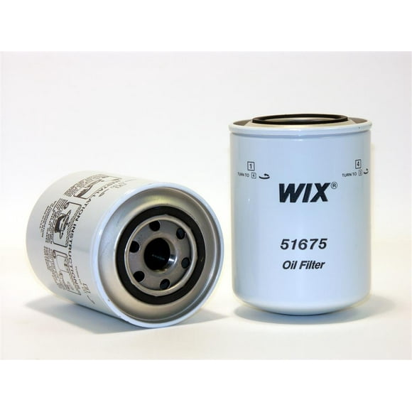 Wix Filters Oil Filter 51675 Spin-On; 5.981 Inch Height x 4.282 Inch Outer Diameter Top; 19 Micron Element; For Use With Mitsubishi Trucks