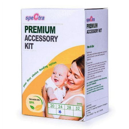 Spectra Baby USA - Authentic Premium Accessory Kit - (Medium / 24mm) - (INCLUDES 1 of each accessory) Replacement Parts for 9 Plus, S2, S1, M1 Breast Pumps, BPA/DEHP Free
