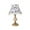 Gold, variant on BallsFHK Retro Floral Bedroom Table Lamp Fabric Table Lamp