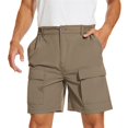 thumbnail image 5 of Mgmyaa Men's Cargo Shorts Elastic Waist Button Big and Tall Summer Casual Work Shorts, 5 of 5