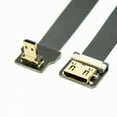 thumbnail image 2 of Xiwai CYFPV Down Angled 90 Degree FPV Micro HDMI Male to Mini HDMI Female FPC Flat Cable 10cm for FPV HDTV Multicopter Aerial Photography, 2 of 7