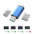 thumbnail image 2 of Unidad flash USB KOOTION 128 GB 2 en 1 OTG USB 3.0/Type C azul, 2 of 9