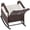 Brown + Steel#438, variant on Outdoor Glider Chair with Steel Frame and Mesh Fabric for Patio, Backyard, Garden, Porch, Gray, 330 lbs Capacity, Smooth Swing Motion