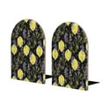 thumbnail image 2 of Picia Lavender Flowers Pattern Wood Bookends for Shelves,Non-slip Bookends, Heavy Duty Wooden Bookend Support,1 Pair, 2 of 8