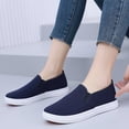 thumbnail image 6 of Women's Casual Slip On Canvas Sneakers Fashionable Comfortable Flat Shoes for Daily Wear with Jeans and Pants, 40, 6 of 6