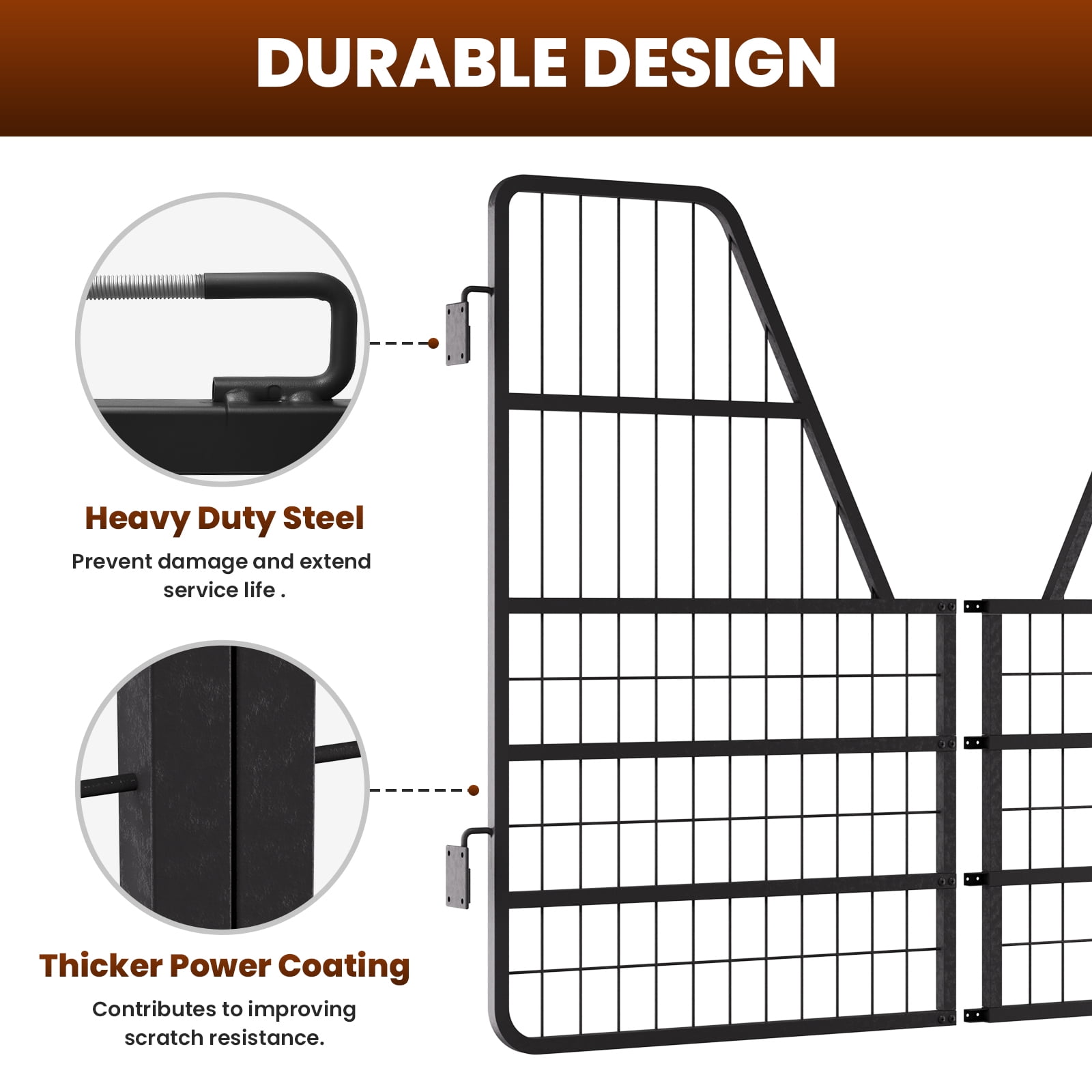 Horse Stall Guard in Yoke Design, Horse Stall Gate with Heavy-Duty Thick Steel Frame, Horse Stall Door having 52" W x 42" H, Fits Standard Barn Doorways