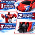 thumbnail image 3 of JoyStone Transforming RC Car for Kids, 2-in-1 Robot and Stunt Car with One-Key Conversion, Remote Control Car with Lights and Spray, Robot Toys Birthday Gifts for Boys Girls, 3 of 10