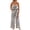 Grey, variant on uvwlwu Women Floral Print Strapless Jumpsuit Ruffle Bandeau Tube Top Elastic High Waist Wide Leg Long Romper Sleeveless Casual Summer Beach Vacation Outfit,XXL