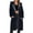 Navy, variant on Inleife Women's Long Solid Color Zipper Jackets Long Sleeved Hooded Casual Loose Outwear