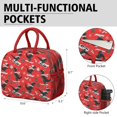 thumbnail image 6 of Womens Red Cartoon Dinosaurs Skiing Pattern Lunch Box for Work,Insulated Lunch Bag for Women,Loncheras Para Mujer,Leakproof Adult Lunch Bag for Work,Beach,Travel,Picnic,Camping, 6 of 7