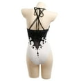 thumbnail image 6 of Women No.2 Type 2B Bikini Beach Bodysuit Swimsuit Set Halter Swimwear Lace Up Bathing Suit with Veil Dress, 6 of 6
