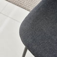 thumbnail image 6 of INO Design 5 Piece Mid Century Clear Glass Dining Table Furniture Set for 4, Fabric Chairs with Metal Leg (Grey), 6 of 6