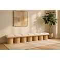 thumbnail image 2 of Meridian Furniture Pavilion Cream Boucle Fabric Bench, 2 of 9