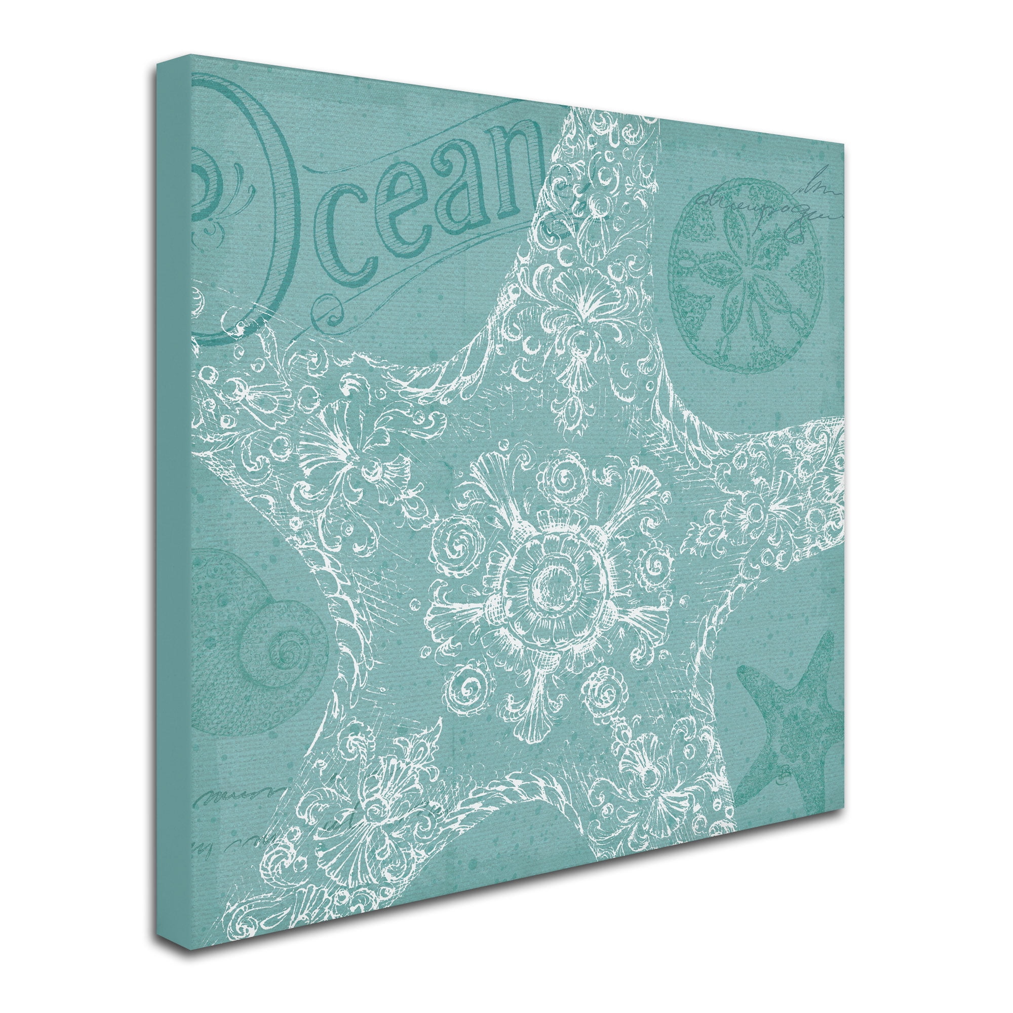 Trademark Fine Art "Aqua Treasure I" Canvas Art by Daphne Brissonnet