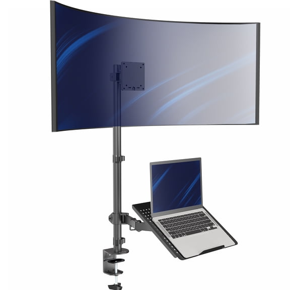 VIVO Laptop & Ultrawide Monitor Mount Extra Tall Desk Stand fits up to 49"