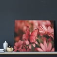 thumbnail image 3 of Lsque Pink Butterfly Print Wall Art – Decorative Picture for Living Room, Bedroom, and Office (Horizontal), 3 of 6