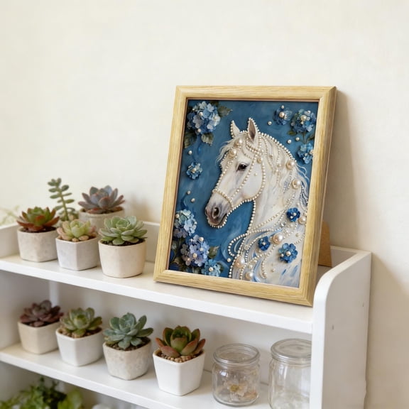 Upgraded DIY Beaded Art Kit - Castle Pearl Painting P