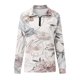 thumbnail image 2 of Gibobby Sudadera Mujer Moda Sudadera informal de manga larga con estampado floral y cremallera con cuello en V para mujer (Beige, S), 2 of 4