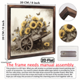thumbnail image 3 of 8X8 Inch 2D Flat Summer Home Dcor with Wooden Frame, Suitable for Hanging in the Master Bedroom, Kitchen, Living Room Ideal for Mother's Day, Teacher's Day, and Summer Gifts Features Sunflower Orn, 3 of 9