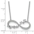 thumbnail image 3 of Auriga 925 Sterling Silver Rhodium-plated CZ My Mother My Friend Necklace for Women 18", 3 of 6
