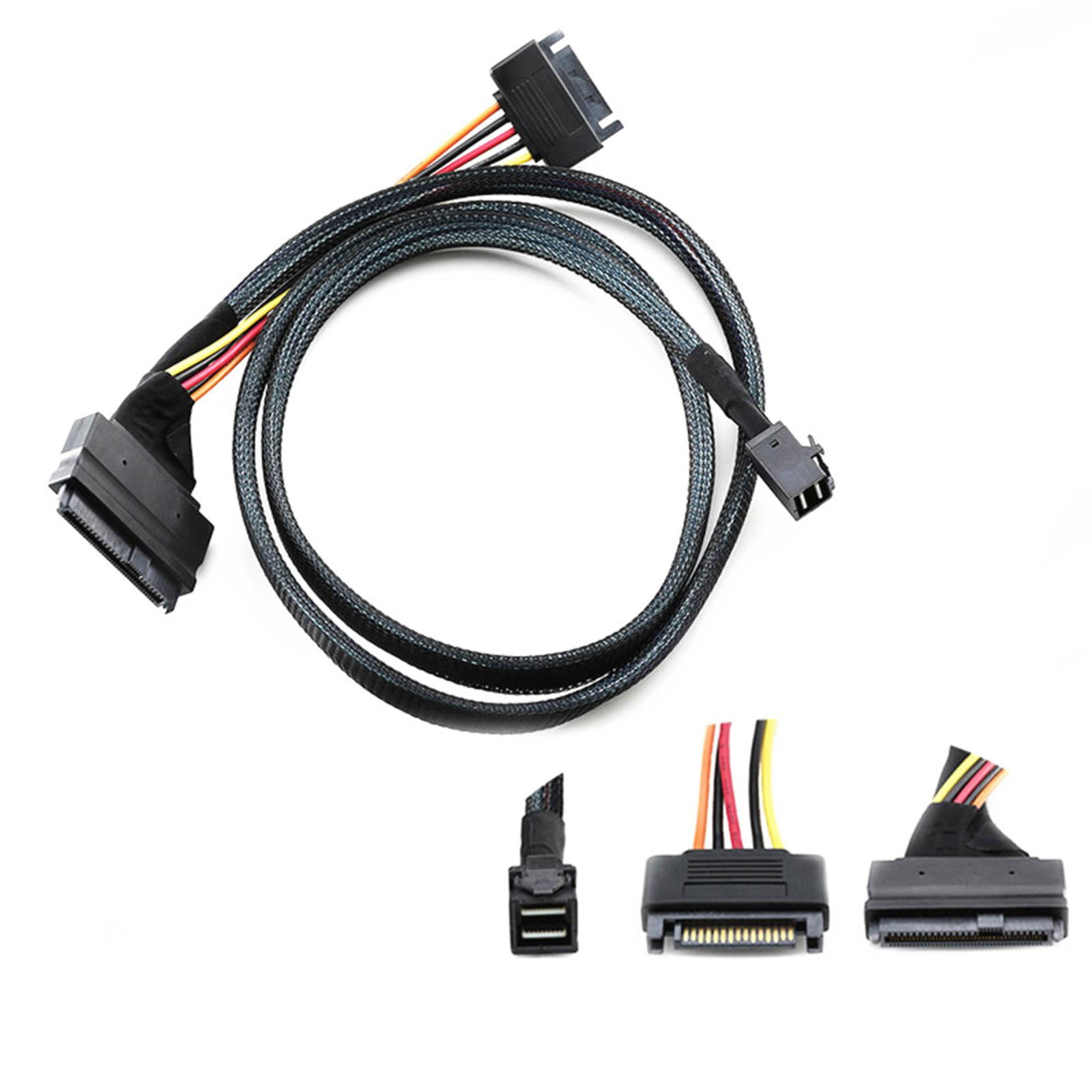 GUYUTING Upgrade Computer Part U.2 NVMe SSD with Mini SAS Cable, Supports SATA Power Connection for High-Speed Data Transfer