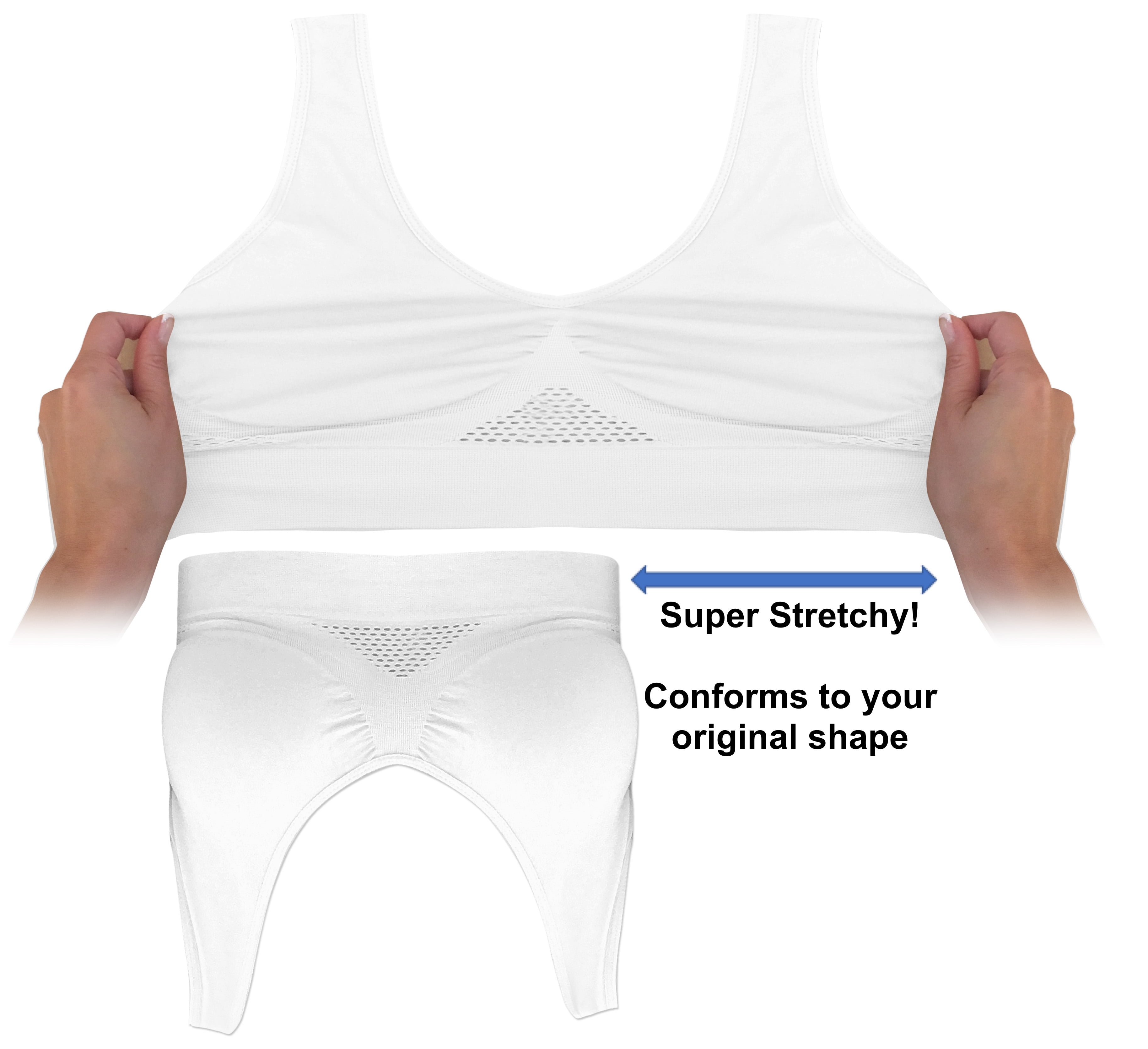 4-Pack Women's Seamless Wireless Cooling Unpadded Comfort Bra