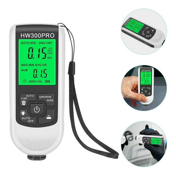Sparsain Paint Thickness Gauge Car Coating Thickness Meter Digital Car Paint Meter