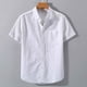 thumbnail image 3 of Ceisia Men's Cotton Linen Blend Short Sleeve Shirt | Solid Color Casual Loose Fit Button Down Top Gifts, 3 of 3