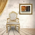thumbnail image 3 of Kruchankova, Maya 24x19 Gold Ornate Wood Framed with Double Matting Museum Art Print Titled - Yellow Flowers in Window Vase, 3 of 4
