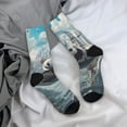 thumbnail image 5 of Fuzoiu Panda In Futuristic City Print Athletic Crew Socks for Men & Women,Casual Crew Socks,Above Ankle Crew Socks for Business, Casual, 5 of 6