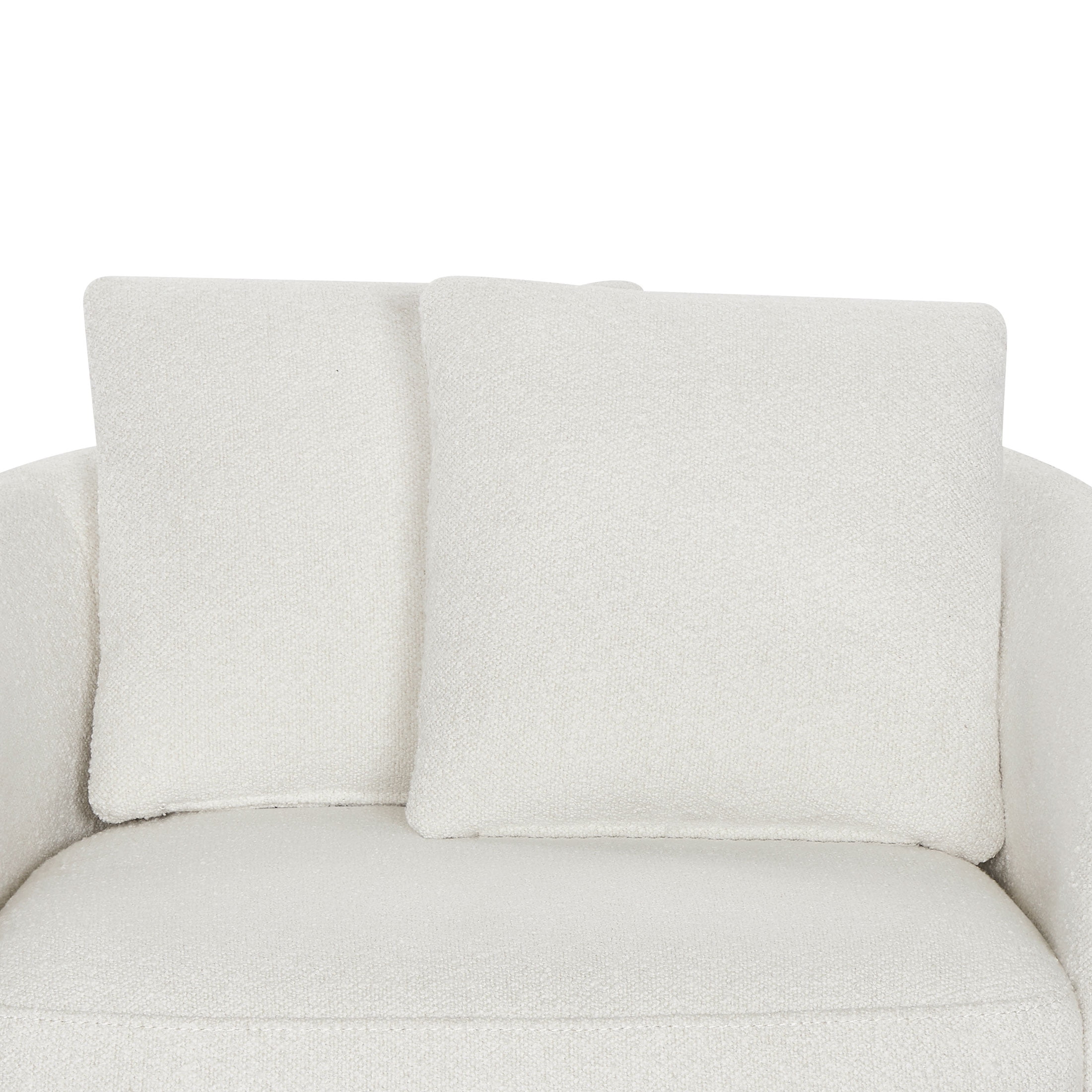 Beautiful Drew Kids Accent Chair by Drew Barrymore, Cream Bouclé Fabric