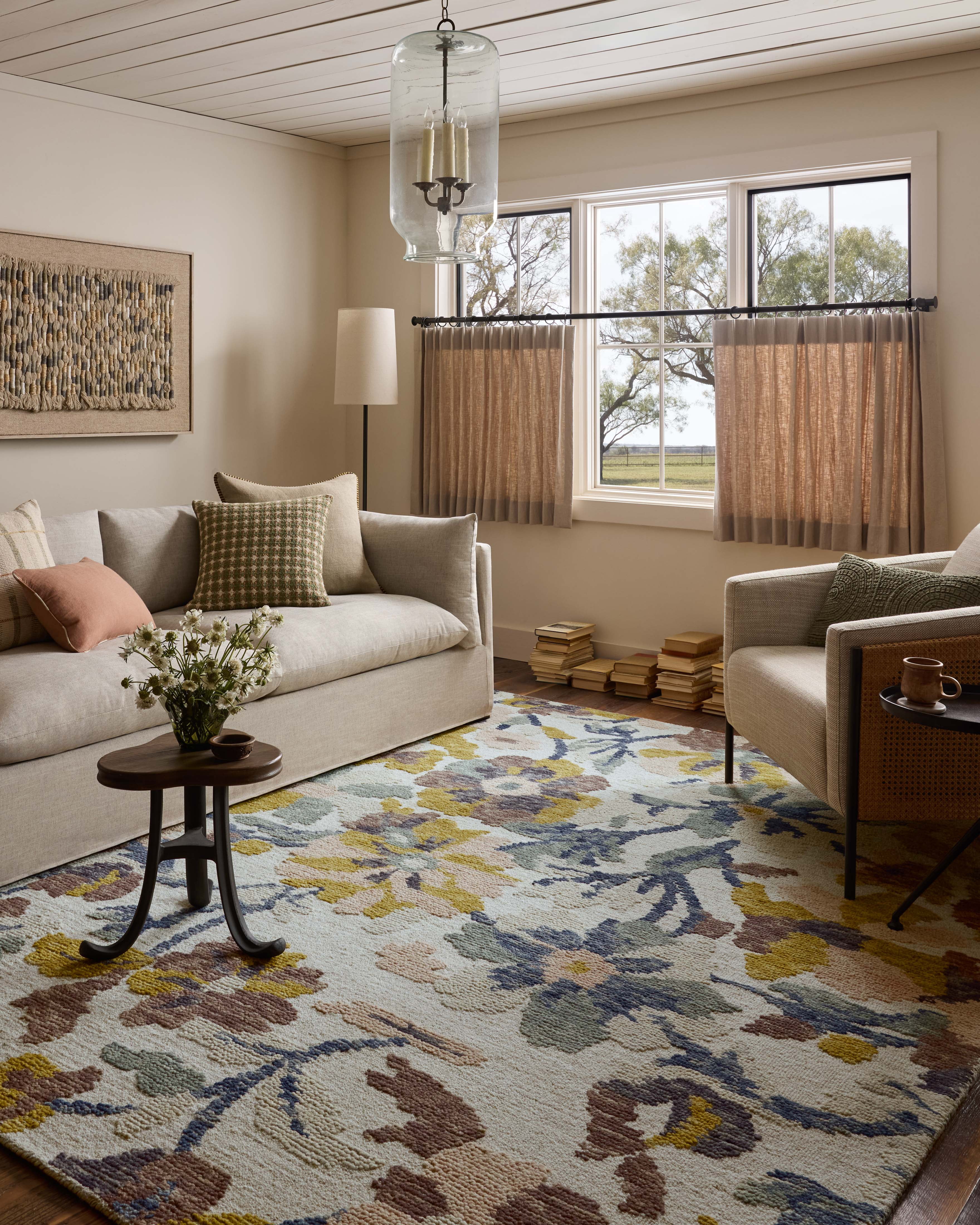 Loloi Tilly Bone / Multi 7'-9" x 9'-9" Area Rug