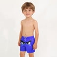 thumbnail image 4 of Pantalones cortos de bolsillo para niños con cordón elástico estampado casual traje de baño pantalones de cinco puntos, 4 of 8