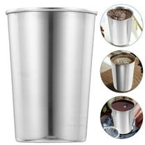 Hemobllo Metal Cups Tumblers Stainless Steel Cup Silver Outdoor Activities 180ml 1Pack