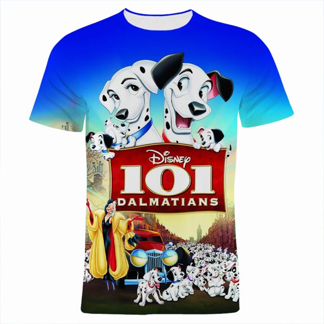 Hundert Und Eine Dalmatiner Männer der Kleidung Hund Cartoon Anime 3D Druck Kinder camiseta Sommer Kurzarm Frauen camisetas xuanjing unisex