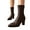 Brown, variant on Womens Gogo Boots Pointed Toe Elastic Ankle Boots High Block Heel Fall Boots