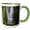 Green/White, variant on 3drose, Usa, Wa, Gifford Pinchot National Forest. Waterfall Scenic., 11oz Two-tone Black Mug