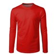 thumbnail image 4 of Men Blouses Plain Shirts Men Pack Long Sleeve Thermal Undershirts Long Sleeve Lady Tunic Top Turtle Neck Dressy Fitted Tops Fall Trendy Tops Workout T Shirts Bulk Plain Red XL, 4 of 5