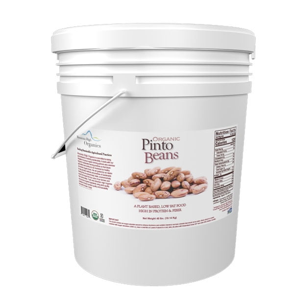 Mountain High Organics Certified Organic Pinto Beans 40 lb. Emergency