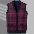 thumbnail image 2 of Fall And Winter New Cardigan Sweater Undershirt Men's Inner Warm Vest Coat, 2 of 4