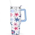 thumbnail image 2 of 40 oz Starfish Tumbler with Handle Double Wall Vacuum Insulation Water Bottle Gift for Travel Commuting, 2 of 7