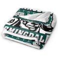 thumbnail image 2 of Farmingdale State College Logo Fleece Blanket, Very Soft Microfiber Flannel Blanket for Couch Warm and Cozy for All Seasons, Black, 2 of 6