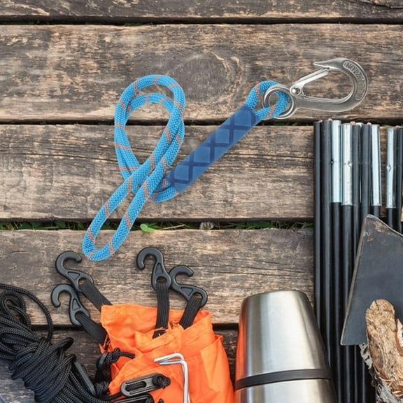 OUNONA Tree Swing Hanging Kit Adjustable Straps with Heavy Duty Carabiner Suitable for Outdoor Swing Hammock Chair and Yoga Blue