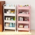 thumbnail image 4 of Small Cart Storage Rack Kitchen Floor To Ceiling Multi Layer Snacks Baby Living Room Bedroom Bathroom Mobile Storage Rack, 4 of 5
