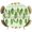 Green, variant on Green Botanical Round Tablecloth 36-44 Inch Round Fitted Table Cloth with Elastic Edge, Acorn Spring Summer Plant Leaves Waterproof Table Cover Protector for Outdoor Picnic Party Dining