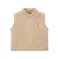 thumbnail image 2 of YUSIIM Toddler Girls Fleece Vest Jacket- Sleeveless Cute Casual Warm Kids Fall Clothes Beige Size 1 T, 2 of 5