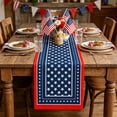 thumbnail image 4 of Uklsqma Independence Day Table Runner 180 x 33 cm Polyester Linen-Look Printed Multicolor Decorative for Dining Table Coffee Table Cabinet, 4 of 6