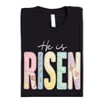 thumbnail image 4 of Ink Printed Image NOT a Quilt Patch Easter He Is Risen Shirt for Women Christian Spring Tee Black Shirt Adult Small, 4 of 7